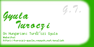 gyula turoczi business card